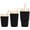 Black, variant on 3 Pack Reusable Iced Coffee Sleeves - Insulator Sleeve for Cold Beverages, Neoprene Coffee Cup Holder (Heart)