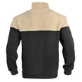 thumbnail image 6 of ShomPort Casual Sweatshirt for Mens Half Zip Stand Collar Long Sleeve Quarter Trendy Sweater Color Block Pullover Blouses, 6 of 8
