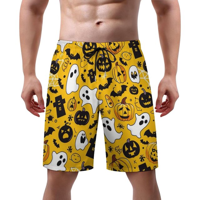 NICKSUN Men's Swim Trunks, Cute Print Quick Dry Summer Board Beach Shorts with Mesh Lining and Pockets
