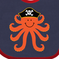 thumbnail image 3 of Inktastic Pirate Octopus Kids Funny Boys or Girls Baby Bib, 3 of 3