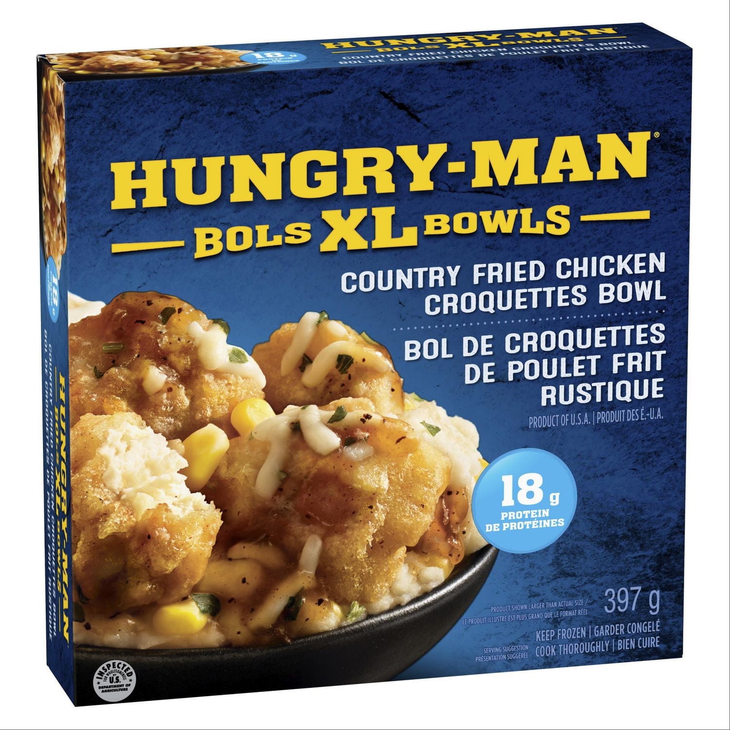 Hungry-Man XL Country Fried Chicken Bowl, 397g - 8 Count