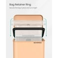 thumbnail image 5 of 10.5 Gallon (40 L) Kitchen Trash Can, Garbage Can, Large Step Trash Bin with Lid, Stainless Steel, Soft Close, 15 Trash Bags Included, Peach Fuzz, 5 of 7