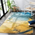 thumbnail image 5 of SAFAVIEH Barbados Sunset Waves Outdoor Area Rug, Blue/Gold, 8' x 10'5", 5 of 6