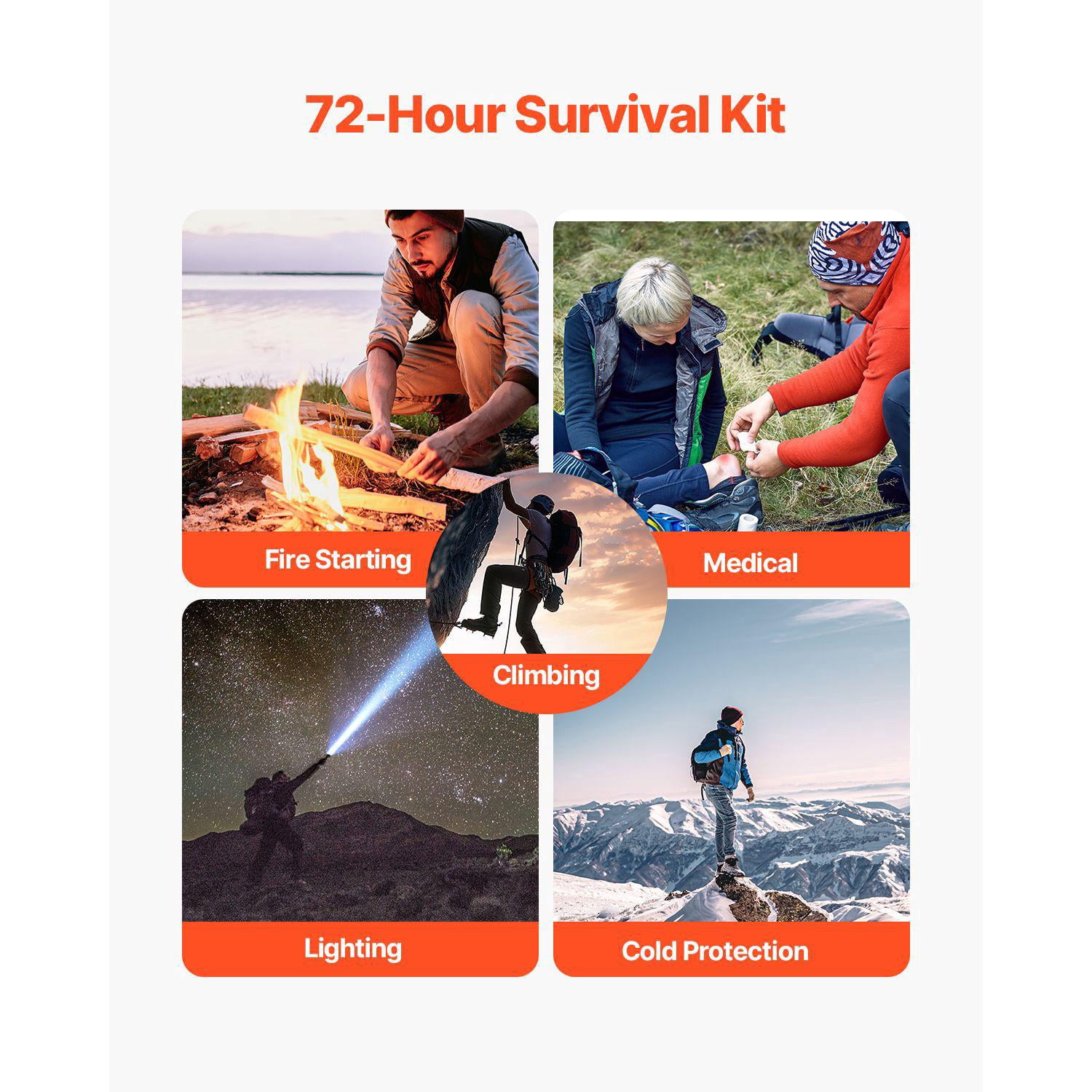 250Pcs 600D Nylon Trauma First Aid Kit Survival Emergency Bag for Camping Hiking Hunting Outdoor Adventure