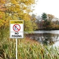 thumbnail image 2 of Eveokoki Caution No Fishing Yard Sign with Stake 4.6x6inch Yard Decoration Rustproof Outdoor Aluminum Sign for Yard Garden Lawn Street Outdoor, 2 of 5