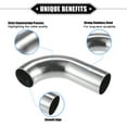 thumbnail image 3 of Unique Bargains 2pcs Bend Elbow Pipe Tube 0.98" OD 3.43" 1.97" Leg Length 90 Degree Exhaust Pipe Air Intake Tube for Car, 3 of 6