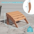 thumbnail image 6 of FODINGHILL Adirondack Outdoor Ottoman , HDPE Patio Foot Rest , All Weather Folding Foot Stool for Adirondack Chair, for Patio Backyard Pool Porch Lawn, Teak, 6 of 7