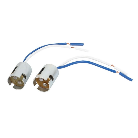 Unique Bargains 2 Pcs 1156 P21W 1073 1141 7506  Light Bulb Extension Socket BA15s SS