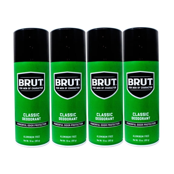 BRUT Deodorant Spray Classic Scent 10 oz (Pack of 4)