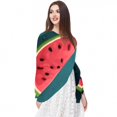 thumbnail image 5 of Watermelon Chic Chiffon Yarn Head Scarf - Translucent Light and Breathable Silk Chiffon Scarf for Women - 180*73 Size Elegant Fashion Accessory, 5 of 6