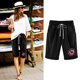 thumbnail image 4 of Mujeres Pantalones Cortos Casual Estampado Elástico de la Cintura Medio Pantalones Cortos, Casual con Bolsillos para el Uso Diario, 4 of 6