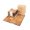 Natural, variant on Natural Acacia 12x12 Interlocking Wood Deck Tiles for Balcony, Garden, Patio, Poolside Decor - Waterproof Indoor & Outdoor Flooring - 12 Slats, Square Joints, Pack 9, White Oak Color