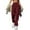 Wine, variant on DDAPJ pyju Plus Size Cargo Pants for Women High Waisted Straight Leg Pants Casual Street Trousers with Multi Pockets Wine XXXL