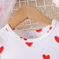 thumbnail image 2 of Unisex Baby Clothes Kids Valentine's Day Outfits Long Sleeve Heart Print Top Red Skirt Set Toddler Girl Outfit Red 18 Months-24 Months, 2 of 7