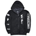 thumbnail image 2 of Linkin Park X Brooklyn Projects Men's Overspray Black Wash Zip Hoodie Sweatshirt (Medium, Black Wash), 2 of 6