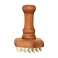 thumbnail image 4 of Peine de masaje de cabeza de latón, herramienta de masaje de madera, compacto, cepillo de mano para puntos meridianos, herramienta corporal Gua Sha, 4 of 8