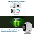 thumbnail image 3 of Cámara 1080P IP Soporte de 360 ​​​​grados WiFi Seguridad del hogar Blanco, 3 of 6
