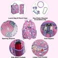 thumbnail image 4 of 6 in 1 Females Backpack with Matching Lunch Bag, Pencil Case, Keychain & Accessories in Unicorns & Butterflies, 4 of 5