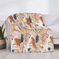 thumbnail image 3 of Fuzoiu Tropical Beach Sea Shell Print Flannel Blanket,Throw Blanket,Flannel Home Decor,Fleece Bed Blankets,Cozy Soft Blanket for Bed, Sofa, Camping, and Travel-80"x60", 3 of 6