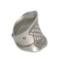 thumbnail image 1 of Handmade Thai Karen Hill Tribe Silver Ring (Fish Ring, Adjustable), 1 of 2
