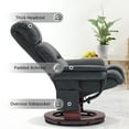 MCombo Swivel Recliners with Ottoman, Reclining TV Chairs with Vibration Massage, Faux Leather ...