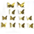 thumbnail image 2 of 12 piezas DIY mariposas decoración de pared combinación 3D espejo pegatinas de pared decoración de pared pegatinas decoración del hogar Namotu ZH-128, 2 of 6