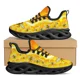 thumbnail image 1 of Zapatillas de plataforma con estampado de abeja amarillas para mujer, zapatos de malla ligera, calzado informal para exteriores, zapatos planos, 1 of 6
