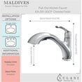 thumbnail image 5 of Lulani Maldives 1-Handle Low Profile Pull-Out Kitchen Faucet - Chrome, 5 of 7