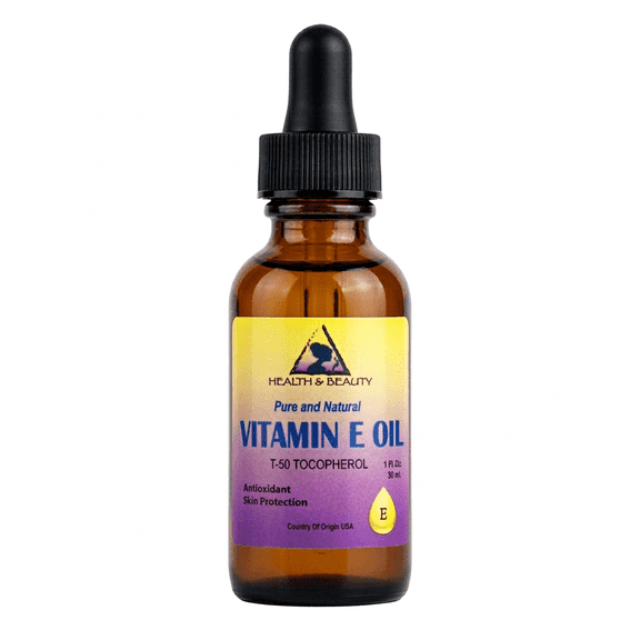 Tocopherol T-50 Vitamin E Oil Anti-Aging Body H&B Oils Center Co. Glass Dropper 1.0 oz
