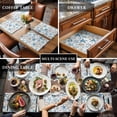 thumbnail image 3 of Watercolor Marine Starfish Shell Coral Placemats Set of 4,Wipeable Washable Table Mats for Dining Tables, Undersea World on White Place Mats for Kitchen Event Party Tabletop Decor, 3 of 9