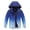 Blue Gradient, variant on MGEOY Kids Waterproof Rain Jackets Lightweight Raincoats Knitted Mesh Lining Hooded Windbreaker for Boys Girls 4-12Y