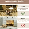 thumbnail image 6 of Gymax Fireplace Log Holder Folding Firewood Rack Storage Heavy Duty Logs Stacker, 6 of 9