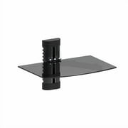 Impact Mounts Single Glass Height Adjustable AV Component Shelf Wall Mount DVD Game Cable Box