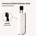 thumbnail image 5 of Toilet Roll Paper Holder, Tissue Storage Organizer, Over The Tank Toilet Paper Roll Holder Wall Mount, Heavy-Duty Metal Adhesive Hanging Toilets Tissue Holder for Bathroom and Camper,Black, 5 of 9