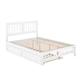 thumbnail image 3 of AFI Tahoe Queen Wood Platform Bed with Headboard Footboard & Twin XL Trundle, White, 3 of 7