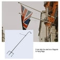 thumbnail image 4 of ELAYARD 1Pc Iron Flagpole Hook Shepherd Garden Yard Hanging Ground Hook Black, 4 of 7