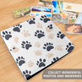 thumbnail image 4 of FORMRS 3 Ring Photo Album 4"x6" Self Adhesive Large Capacity PU Leather Cover, Black Cat Paw, 4 of 8