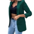 thumbnail image 1 of Women Workoffice Suit Button Down Fitted Outwear Solid Color Blazer Pockets Professional Overcoat Single Breasted Fashion Jacket V Neck Cardigan, 1 of 6