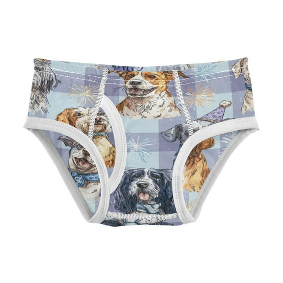 Boys cotton triangle briefs safety standard comfortable and breathable children's underwear The Dogs' Party
