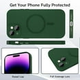 thumbnail image 3 of Magnetic Case for iPhone 15 Plus Phone Case for Women, Cute Matte Luxury Soft Metallic Luster Design with Camera Lens Protector, Compatible with Magsafe Case for iPhone 15 Plus 6.7"-Green, 3 of 13