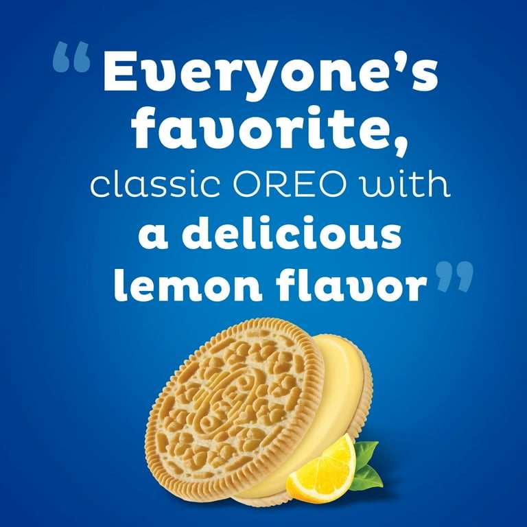 OREO Lemon Creme Sandwich Cookies, Family Size, 18.71 oz OREO Lemon Creme Sandwich Cookies, Family Size, 18.71 oz