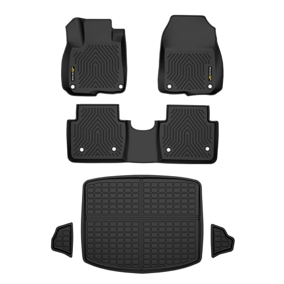 TPE Floor Mats Fit for Honda CR-V Fuel Vehicle 2017-2022 Cargo Liner Not Fit Touring/Hybrid All Weather Protection Black