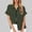 Button Down Shirts for Women under $5-Green, variant on Button Down Shirts for Women 2025 Summer Fashion Lapel Collar Short Sleeve Zipper Blouse with Pockets Solid Color Casual Top Trendy Full Zip Shirt Lightweight Functional Blouse