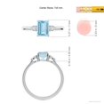 thumbnail image 5 of ANGARA Natural Aquamarine and Pear Diamond Three Stone Engagement Ring in 14K White Gold for Women (Size-7x5mm) | March Birthstone, Anniversary, Jewelry Gift for Women | Natural Aquamarine Ring, 5 of 9