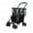 Black, variant on Meoldis Large Foldable Shopping Cart with Wheels, Heavy Duty Collapsible Grocery Cart, Portable Utility Trolley with Detachable Bag for Groceries, Laundry & Camping