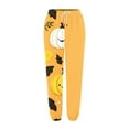 thumbnail image 4 of Arlun,Halloween Cartoon Graphic Sweatpants for Women Baggy Elastic Waisted Drawstring Wide Leg Joggers Plus Size Loose Comfy Cinch Bottom Lounge Trousers Fall Winter Outfits Yellow3 S, 4 of 4
