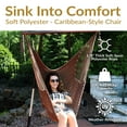 thumbnail image 3 of Sunnydaze Soft-Spun Polyester Rope Indoor or Outdoor Hammock Hanging Chair, Mocha, 3 of 11