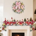 thumbnail image 6 of 24 Inch Pre-Lit Christmas Wreath, Xmas Wreath with Artificial Flower Bow Ball Ornaments, Christmas Decorations for Party Front Door Wall Window Mantel, 6 of 7