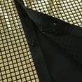 thumbnail image 6 of WREESH Men's Party Button Down Shirts Formal Sequin Buckle Shirts with Collar for a Bright and Colorful Appearance Yellow, 6 of 8