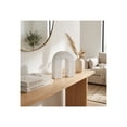 thumbnail image 2 of Arch Marble Stone Sculpture Figurine for Home and Bathroom Decor - Modern Decorative Object for Office and Room - Minimalist Ornament for Living Room, Shelf and Coffee Table Decor - 7", White, 2 of 12